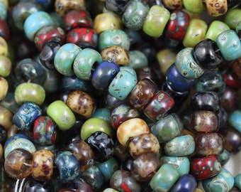 30g 6/0 Forest Lake Picasso Mega Mix Miyuki Seed Beads - 30grams - spectacular colors...