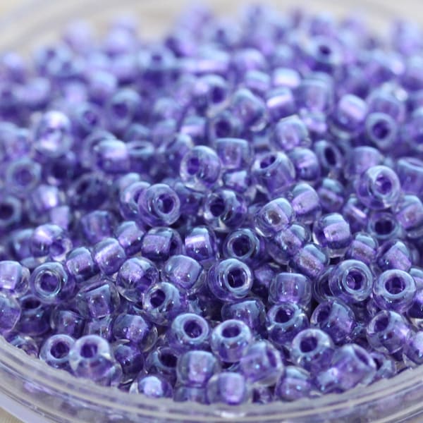30g 6/0 Sparkling Purple Lined Miyuki Seed Beads - 30grams - spectacular color... Miyuki 1531