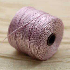 1 spool 77yards 0.5mm S-Lon Bead Cord Tex 210, Kumihimo cord, macrame cord, pink, coral, red, purple, brown hues