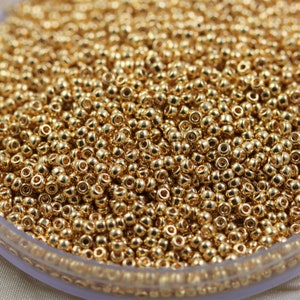 20g/10g 11/0 24Kt Gold Plated Miyuki Seed Beads, 24kt gold seed beads. superior quality beads, Miyuki 191
