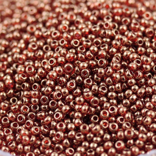 20g 11/0 Gold Lustered African Sunset Toho Seed Beads - 20grams, metallic beads. superior quality, Toho 329