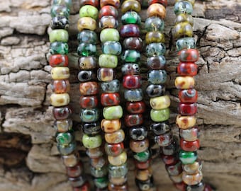 30g 6/0 Jungle Picasso Mega Mix Miyuki Seed Beads - 30grams - spectacular colors...