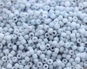 NEW!!! 20g 8/0 Frosted Cumulus Grey Toho Seed Beads - 20grams, seed beads. superior quality, Toho color 767