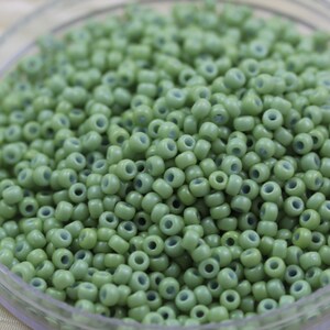 20g 8/0 Duracoat Dyed Spring Green Miyuki Seed Beads - 20grams, superior quality, color Miyuki 4473