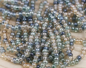 RARE!!! 70g 6/0 Fancy Beach Glass Mega Mix Czech seed beads, loose beach glass beads, 70grams!!!