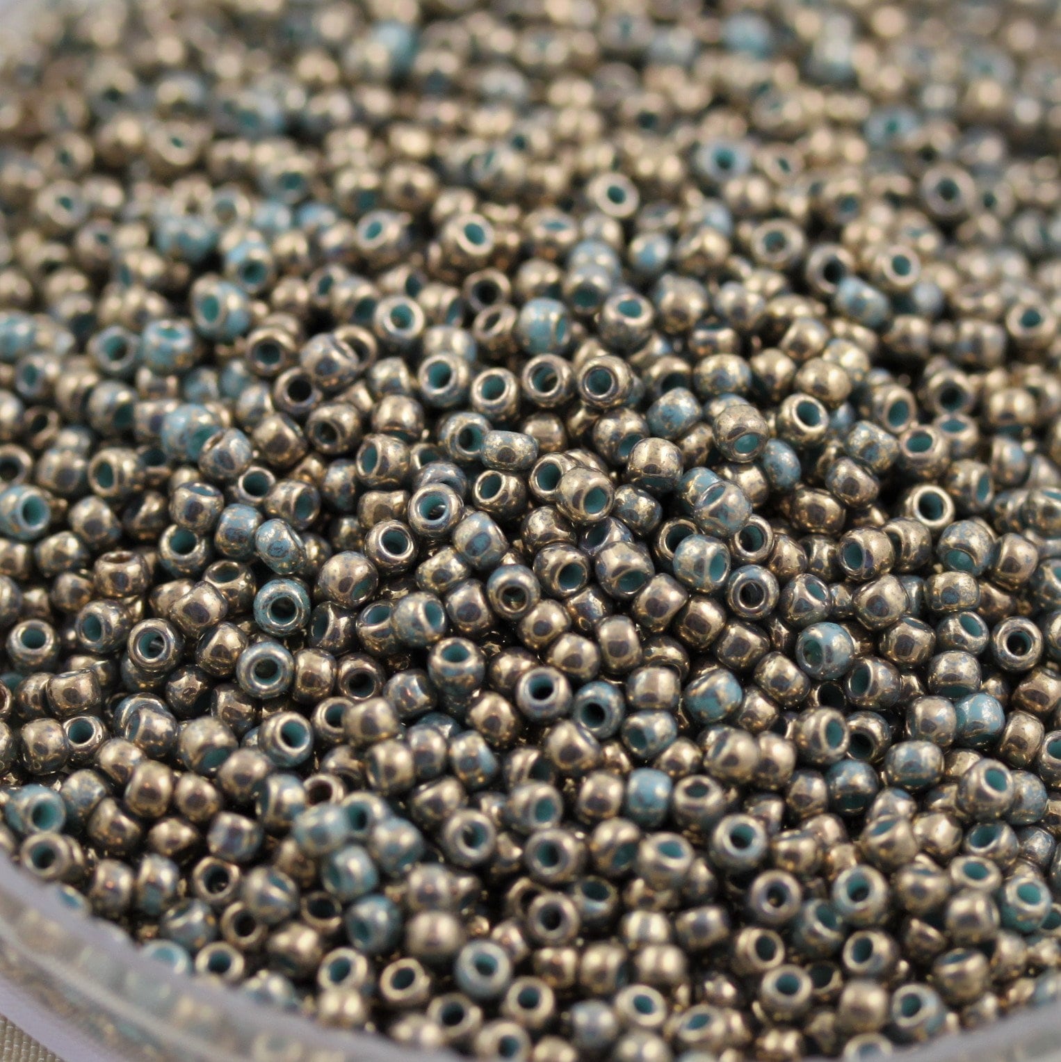 2894 15g 8/0 Toho Gold Lustered Montana Blue Seed Beads Toho 8/0 Seed Beads  Montana Blue 8/0 Seed Beads 