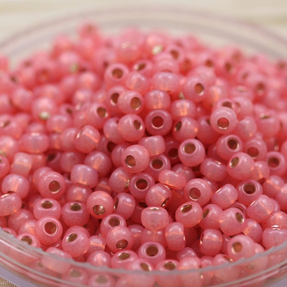 6-556, Miyuki 20g Silver Lined Dark Pink Alabaster 6-556, Miyuki 20g Silver Lined Dark Pink Alabaster