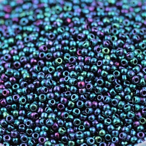 20g 11/0 Higher Metallic Dragonfly Toho Seed Beads - 20grams, metallic beads. superior quality, Toho 505