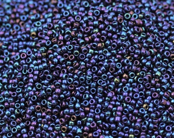 NEW!!! 20g 15/0 Metallic Nebula Toho Seed Beads, metallic glass beads. Toho 82, superior quality, micro seed beads