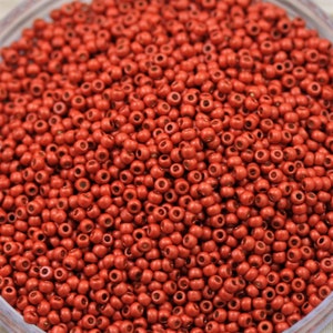 20g 15/0 Permanent Finish Matte Galvanized Saffron Toho Seed Beads, metallic beads. superior quality, micro seed beads, Toho PF562F