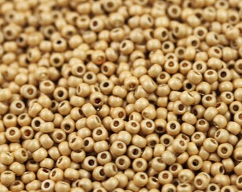 20g 11/0 Frosted Galvanized Starlight PermaFinish Toho Seed Beads - 20grams, metallic beads. superior quality, color PF557F