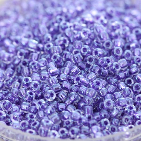 NEW!!! 20g 8/0 Sparkling Purple Lined Miyuki Seed Beads - 20grams, superior quality, color Miyuki 1531