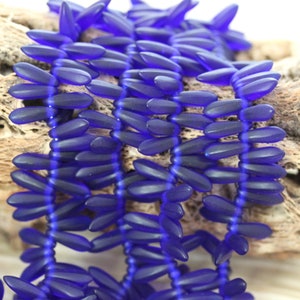 NEW!!! 98-100pcs 3x10mm Matte Cobalt Daggers Czech Glass Beads