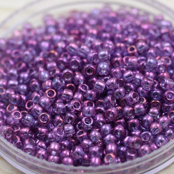 6/0 Gold Luster Dark Amethyst TOHO Seed Beads - 30grams - spectacular color..., Toho color 205
