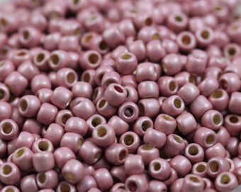 30g 6/0 Matte Galvanized Sweet Blush Permanent Finish TOHO Seed Beads - 30grams - spectacular color... Toho PF552F