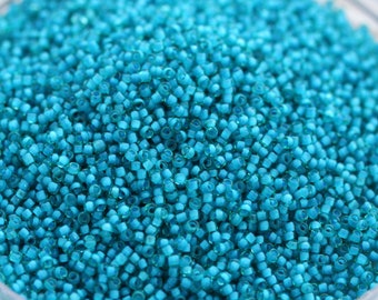 NIEUW!!! 20g 15/0 Aqua / Emerald Lined Matsuno Rocailles, micro rocailles