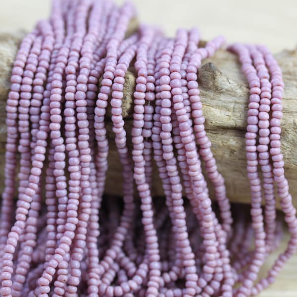 RARE!!! 10/0 Vintage Cheyenne Pink Czech seed beads - 1 hank 12/20", REAL pink glass beads, natural pink beads, limited quantities