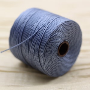 1 spool 77yards 0.5mm S-Lon Bead Cord Tex 210, Kumihimo cord, macrame cord, silver, blue, lavender, brown hues