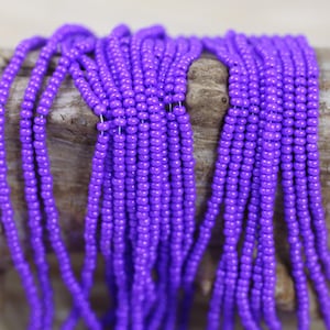 11/0 Royal Purple Dyed Czech seed beads - 1 hank - 12/20&quot;