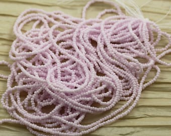 ¡NUEVO! Cuentas de semillas checas de color rosa pastel 11/0 - 1 MANGA - 12/20", color rosa flor de cerezo, cuentas de vidrio rosa real