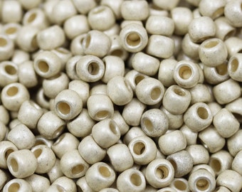 30g 6/0 Matte Galvanized Aluminum Permanent Finish TOHO Seed Beads - 30grams - Toho PF558F