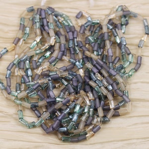 BACK! RARE!!! 7x3.5mm Beach Glass Mega Mix Twisted Trianglular Czech seed beads, loose beach glass beads, 60grams!!!