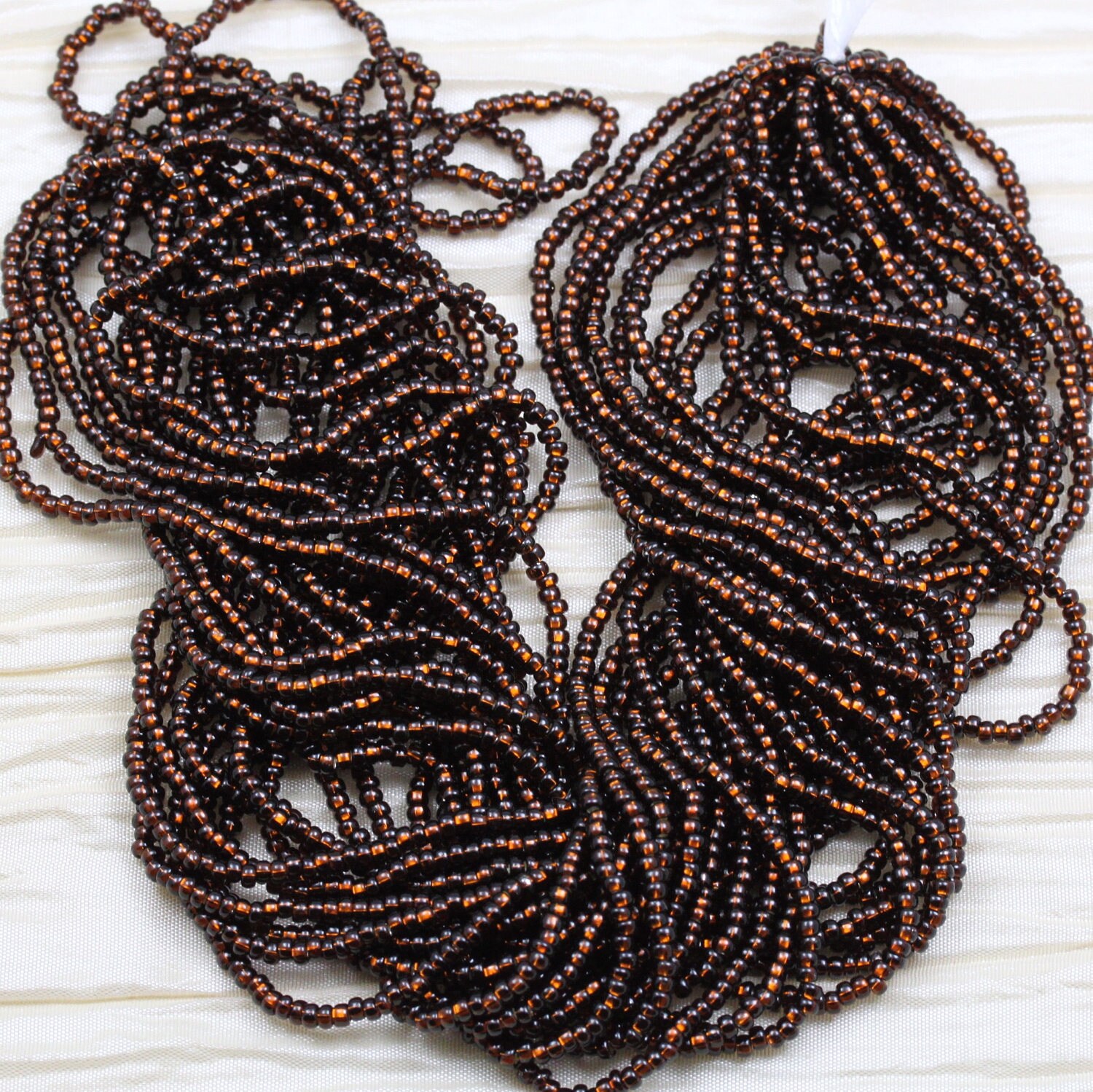 11/0 Root Beer / Silver Lined Czech Seed Beads Full Hank - Etsy