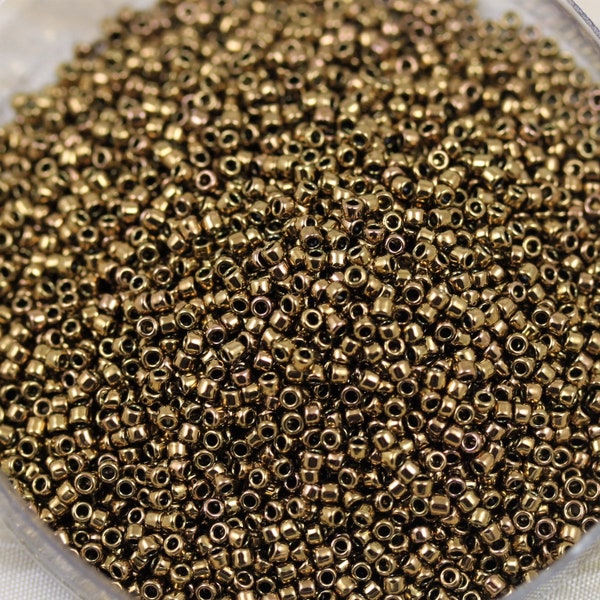 20g 15/0 Antique Bronze Toho Seed Beads - fancy glass beads. superior quality, micro seed beads, Toho 223