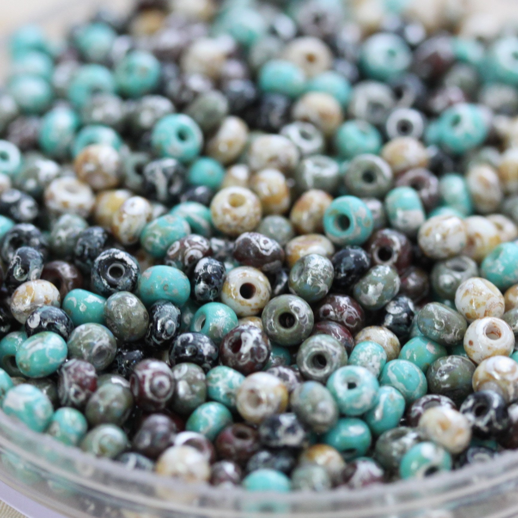 NEW!!! 30g 6/0 Fancy Moon Picasso Mega Mix Czech Seed Beads