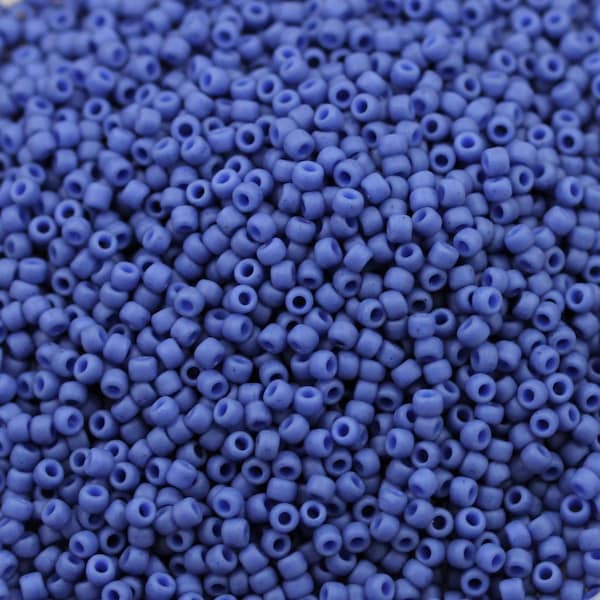 20g 11/0 Semi Glazed Soft Blue Toho Seed Beads - 20grams, seed beads. superior quality, Toho color 2606F