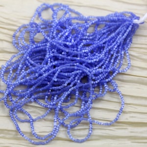 11/0 2Cut Satin Royal Blue Sol Gel Czech seed beads - 1 hank - 12 / 20&quot;, - FABULOUS!!!