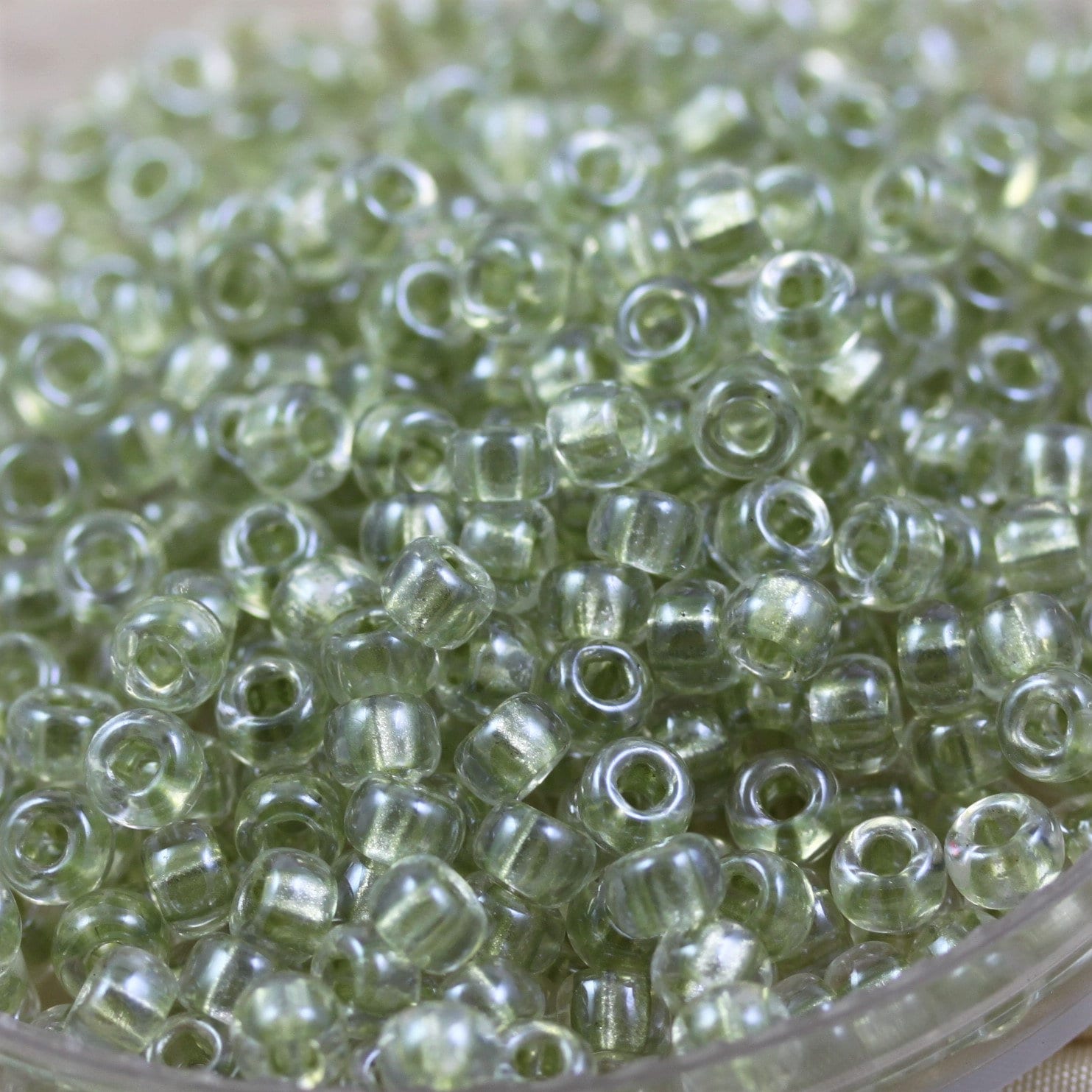 30g 6/0 Sparkling Celery Lined Miyuki Seed Beads - 30grams 30g 6/0 Sparkling Celery Lined Miyuki Seed Beads - 30grams
