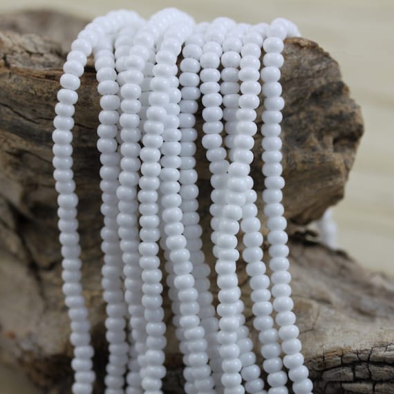 70g 6 0 White Czech Seed Beads 70grams 6 20 Fabulous Bright Beads