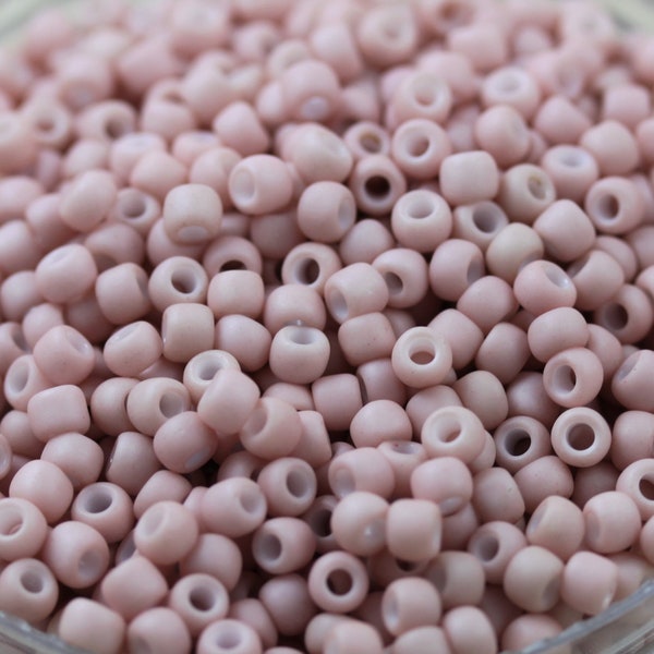 30g 6/0 Frosted Shrimp TOHO Seed Beads - 30grams - spectacular color... Toho 764