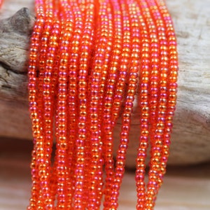 11/0 Dark Hyacinth Rainbow Czech Seed Beads, full hank -12/20&quot;, fabulous shimmer, tropical beads...