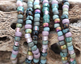 NEW!!! 30g 6/0 Succulent City Picasso Mega Mix Japanese Seed Beads - 30g ~48" - spectacular colors, desert Picasso beads...