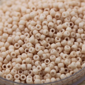 20g 8/0 Frosted Apricot Toho Seed Beads - 20grams, seed beads. superior quality, Toho color 763