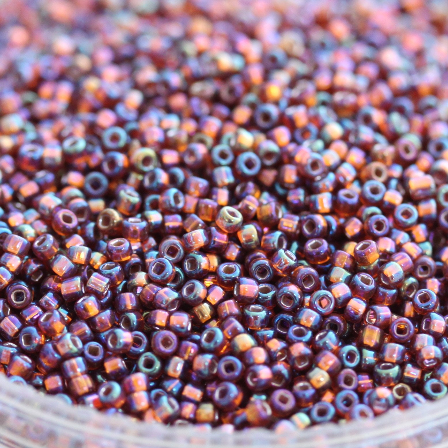 20g 11/0 Smoky Topaz AB Silver Lined Miyuki Seed Beads - 20grams