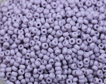 Perline di semi Miyuki Frosted Mauve 8/0 da 20 g - 20 grammi - spettacolari perline in ceramica satinata, Miyuki 2025