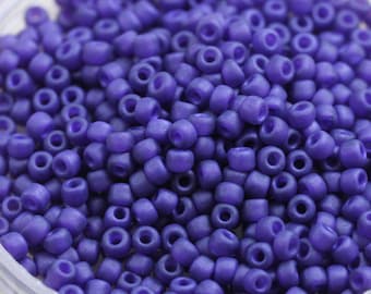 NEW!!! 30g 6/0 Matte Amethyst / Purple Lined Matsuno Seed Beads - 30grams - spectacular color...