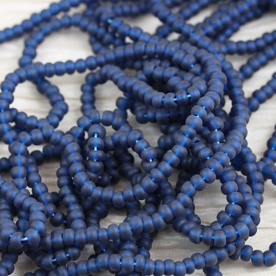 Czech Glass Seed Beads Size 6//0 /" MONTANA BLUE /" Strands