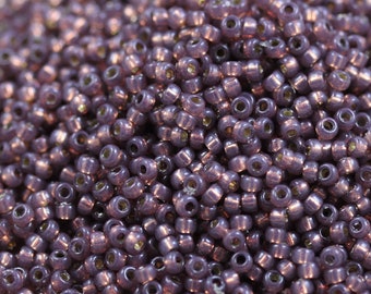 20g 11/0 Duracoat Rose Bronze / Silver Lined Miyuki Seed Beads - 20grams, superior quality, color 4249