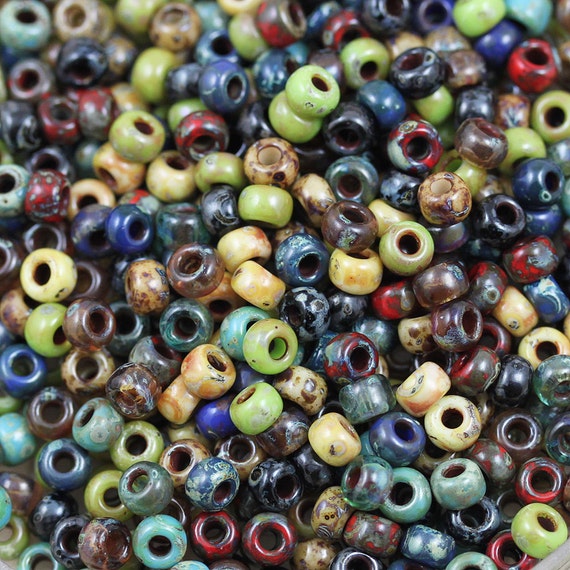 30grams!!! 6//0 FOREST LAKE PICASSO MEGA MIX MIYUKI SEED BEADS