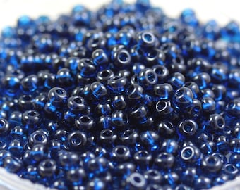 70g 6/0 Transparent Montana Blue Tschechische Rocailles Perlen - fabelhafte Farbe für dunklen Nachthimmel