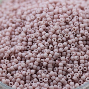 20g 11/0 Frosted Shrimp Toho Seed Beads - 20grams, seed beads. superior quality, Toho color 764