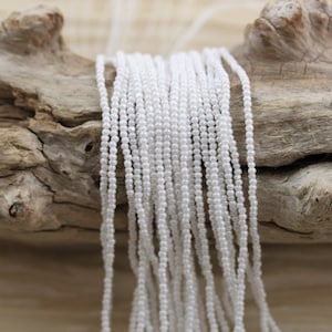 BACK! 13/0 Snow Shimmer / White Luster Charlotte Czech Seed Beads - 12/12&quot;, superior quality, micro seed beads, true cut beads