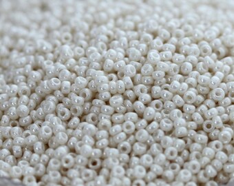 NEW!!! 20g 11/0 Cream Ceylon Miyuki Seed Beads - 20grams - spectacular beads with amazing pearl sheen, Miyuki 594