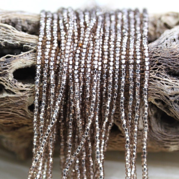 NEW!!! 11/0 Dark Colorado Topaz / Silver Lined SolGel Czech Seed Beads full hank -12/20", fabulous firefly effect