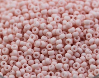 Perline di semi Miyuki 20 g 8/0 Matte Opaque Light Tea Rose - 20 grammi, perline di semi. Qualità superiore, Miyuki 2036