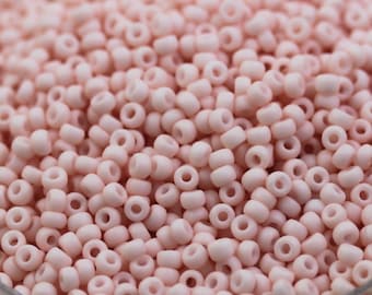 20g 8/0 Matte Opaque Light Tea Rose Miyuki Seed Beads - 20grams, seed beads. superior quality, Miyuki 2036